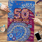 Brisbane Lions NAIDOC Week 2026 Puzzle Australian Aboriginal Dot Art Dreamtime Pattern Style