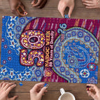 Brisbane Lions NAIDOC Week 2026 Puzzle Australian Aboriginal Dot Art Dreamtime Pattern Style