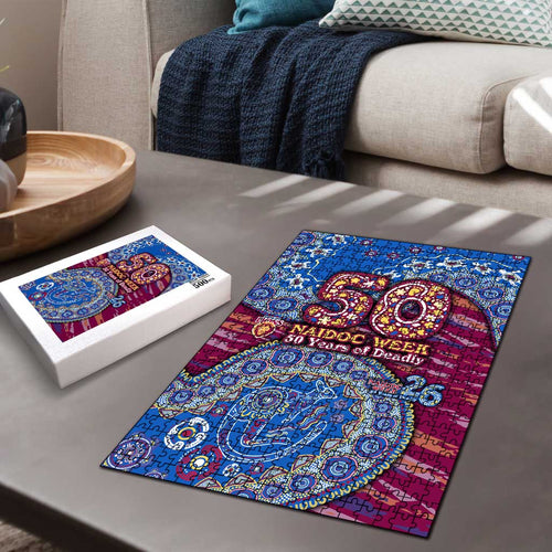 Brisbane Lions NAIDOC Week 2026 Puzzle Australian Aboriginal Dot Art Dreamtime Pattern Style