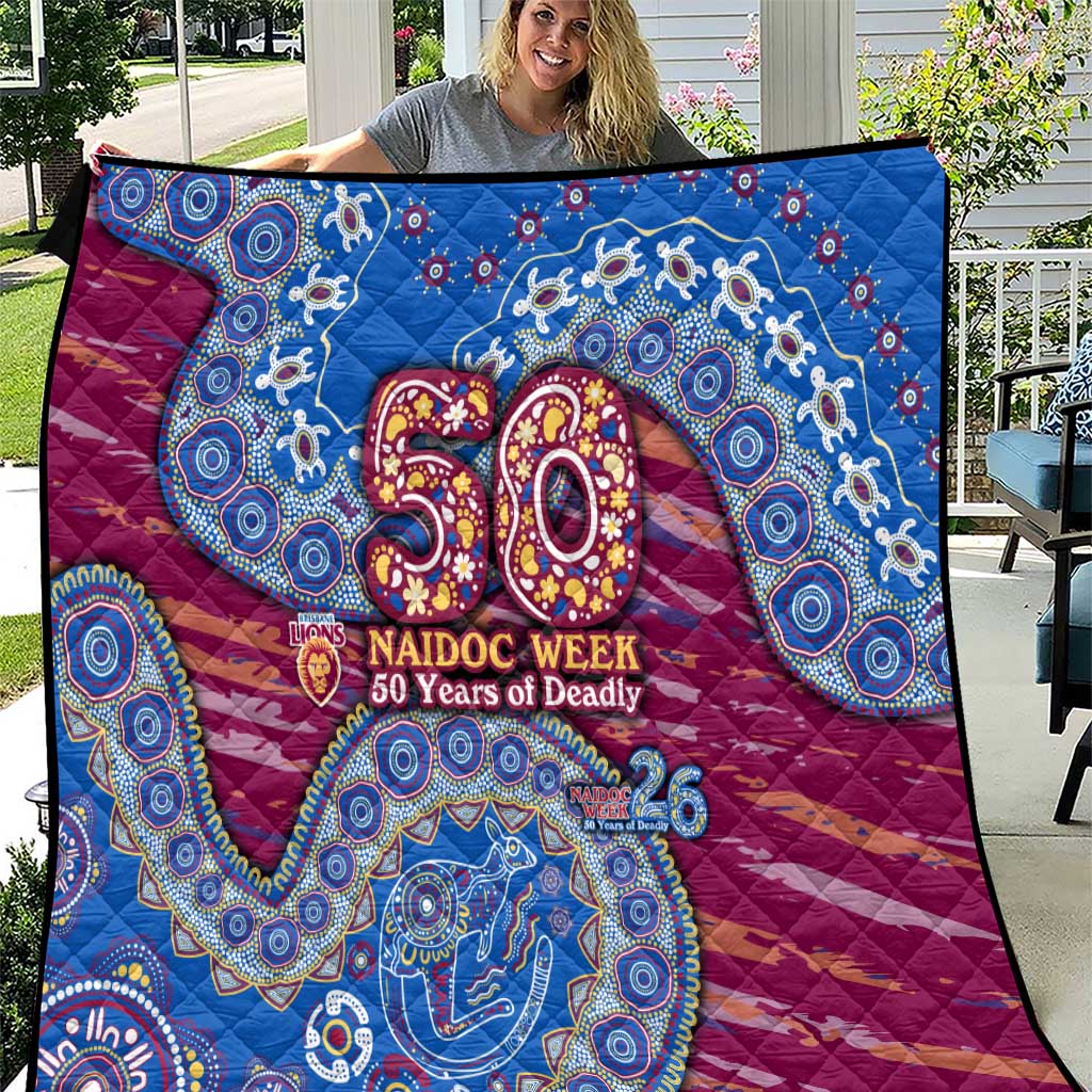 Brisbane Lions NAIDOC Week 2026 Quilt Australian Aboriginal Dot Art Dreamtime Pattern Style