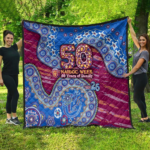 Brisbane Lions NAIDOC Week 2026 Quilt Australian Aboriginal Dot Art Dreamtime Pattern Style