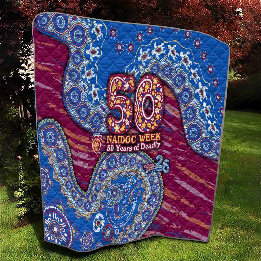 Brisbane Lions NAIDOC Week 2026 Quilt Australian Aboriginal Dot Art Dreamtime Pattern Style