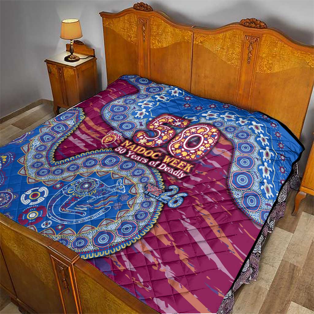 Brisbane Lions NAIDOC Week 2026 Quilt Australian Aboriginal Dot Art Dreamtime Pattern Style