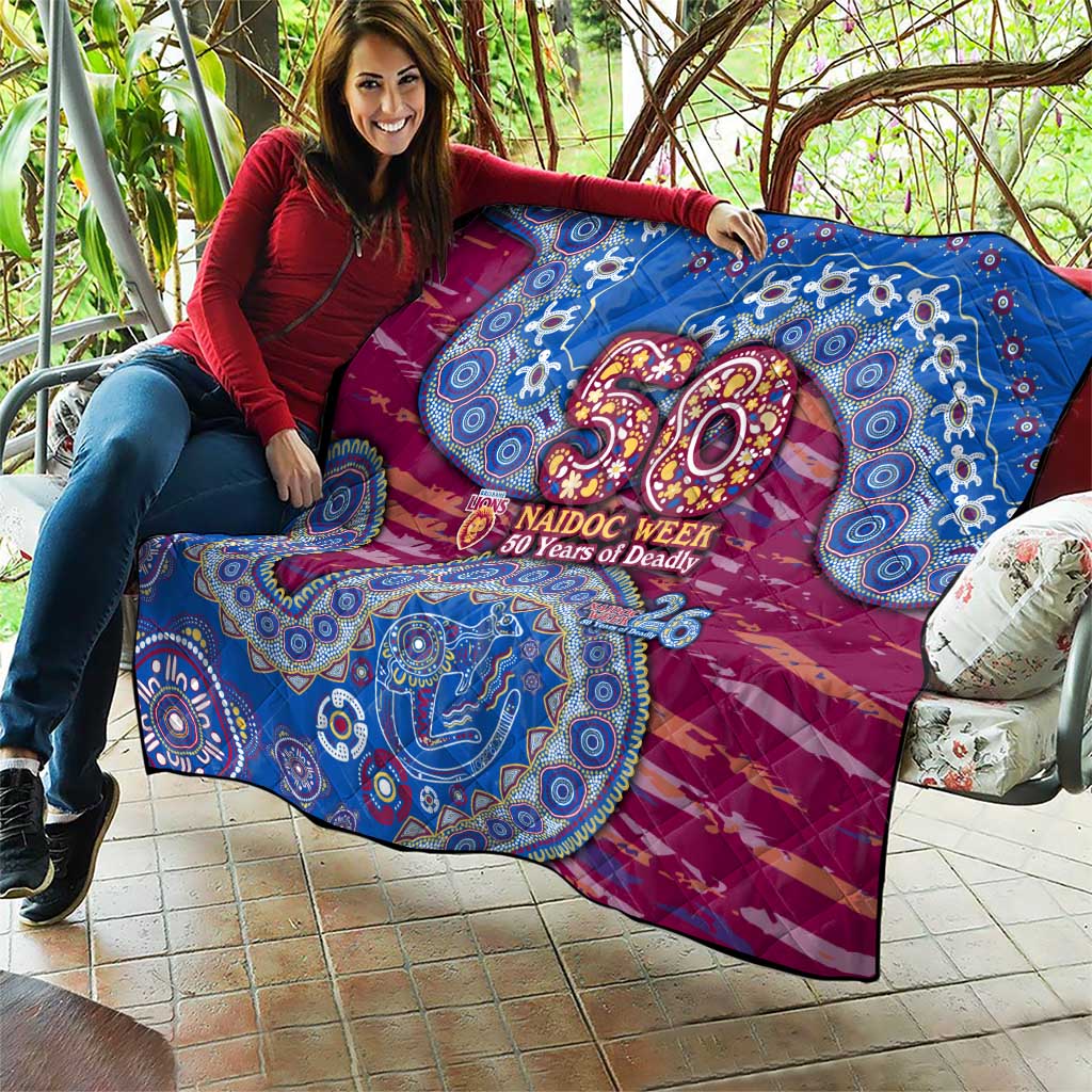 Brisbane Lions NAIDOC Week 2026 Quilt Australian Aboriginal Dot Art Dreamtime Pattern Style