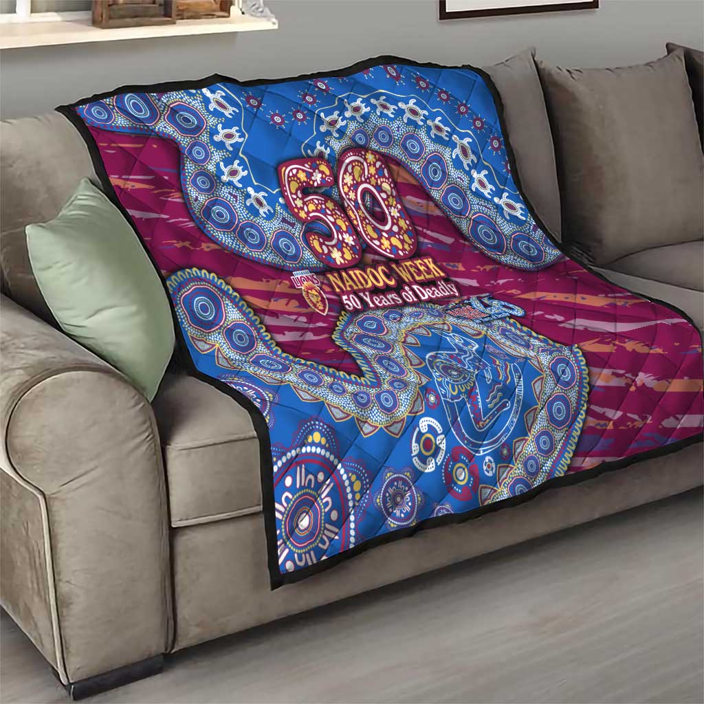 Brisbane Lions NAIDOC Week 2026 Quilt Australian Aboriginal Dot Art Dreamtime Pattern Style