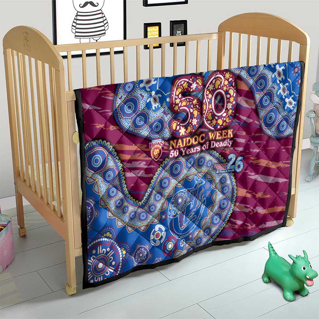 Brisbane Lions NAIDOC Week 2026 Quilt Australian Aboriginal Dot Art Dreamtime Pattern Style