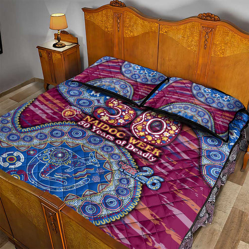 Brisbane Lions NAIDOC Week 2026 Quilt Bed Set Australian Aboriginal Dot Art Dreamtime Pattern Style