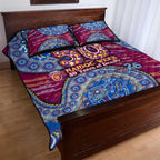Brisbane Lions NAIDOC Week 2026 Quilt Bed Set Australian Aboriginal Dot Art Dreamtime Pattern Style