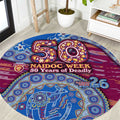 Brisbane Lions NAIDOC Week 2026 Round Carpet Australian Aboriginal Dot Art Dreamtime Pattern Style