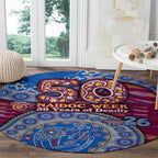 Brisbane Lions NAIDOC Week 2026 Round Carpet Australian Aboriginal Dot Art Dreamtime Pattern Style