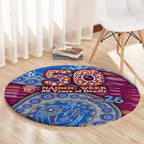 Brisbane Lions NAIDOC Week 2026 Round Carpet Australian Aboriginal Dot Art Dreamtime Pattern Style