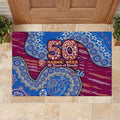 Brisbane Lions NAIDOC Week 2026 Rubber Doormat Australian Aboriginal Dot Art Dreamtime Pattern Style