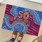 Brisbane Lions NAIDOC Week 2026 Rubber Doormat Australian Aboriginal Dot Art Dreamtime Pattern Style
