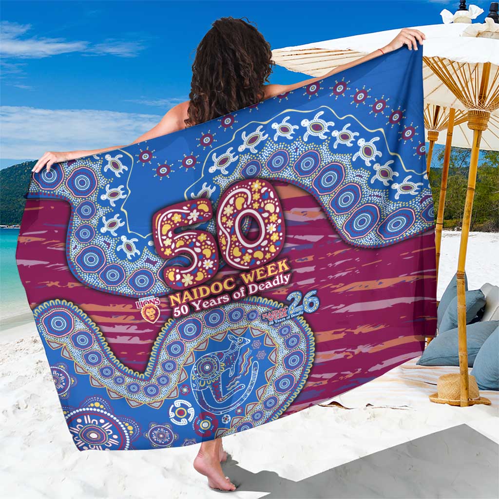Brisbane Lions NAIDOC Week 2026 Sarong Australian Aboriginal Dot Art Dreamtime Pattern Style