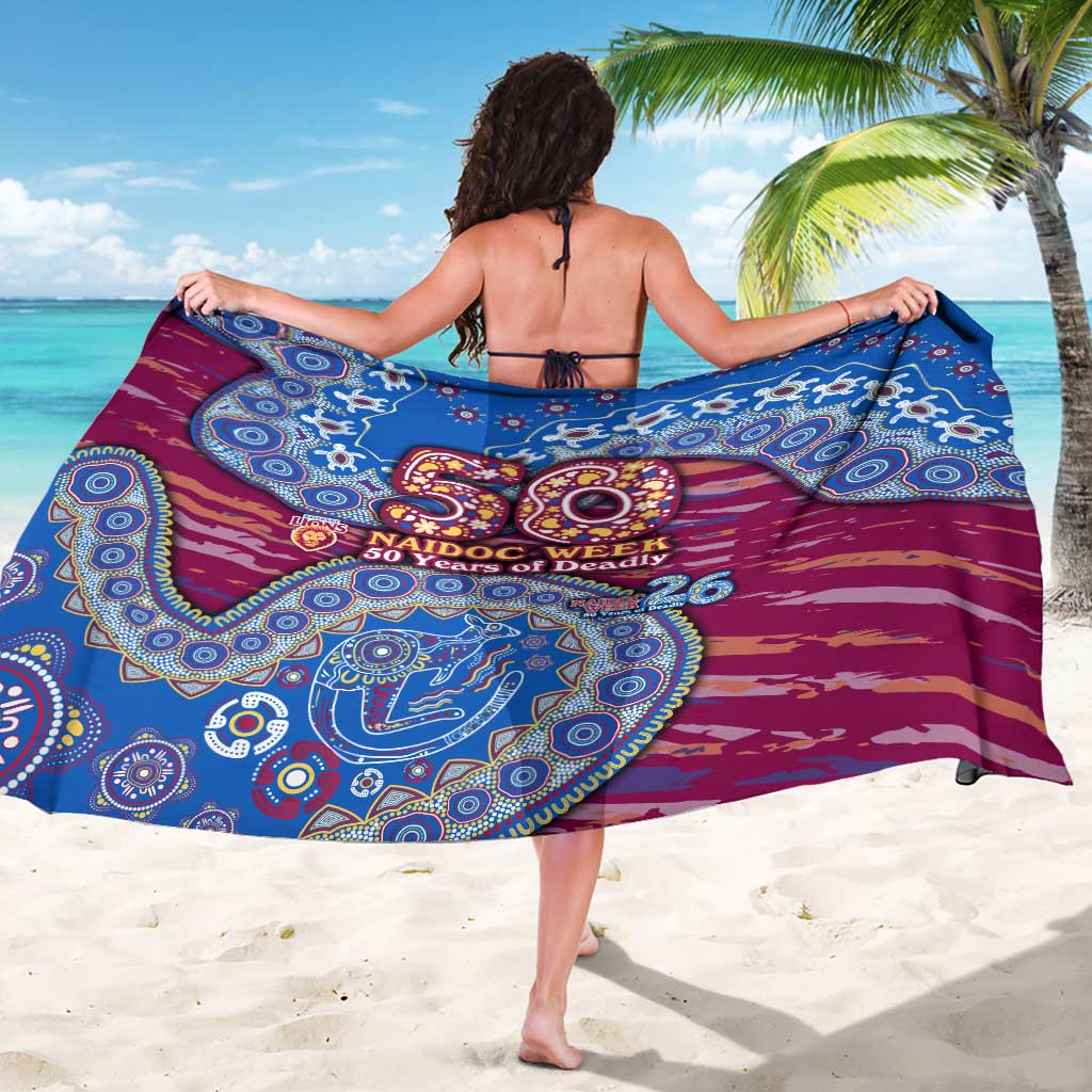 Brisbane Lions NAIDOC Week 2026 Sarong Australian Aboriginal Dot Art Dreamtime Pattern Style