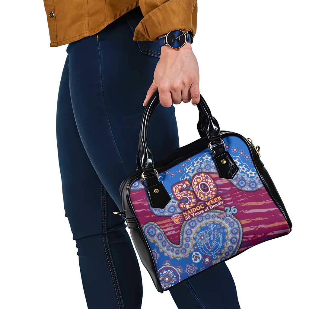 Brisbane Lions NAIDOC Week 2026 Shoulder Handbag Australian Aboriginal Dot Art Dreamtime Pattern Style