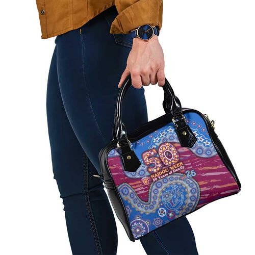 Brisbane Lions NAIDOC Week 2026 Shoulder Handbag Australian Aboriginal Dot Art Dreamtime Pattern Style