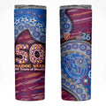 Brisbane Lions NAIDOC Week 2026 Skinny Tumbler Australian Aboriginal Dot Art Dreamtime Pattern Style