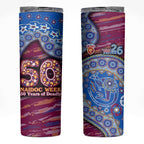 Brisbane Lions NAIDOC Week 2026 Skinny Tumbler Australian Aboriginal Dot Art Dreamtime Pattern Style