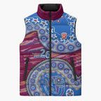 Brisbane Lions NAIDOC Week 2026 Sleeveless Puffer Jacket Australian Aboriginal Dot Art Dreamtime Pattern Style