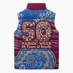 Brisbane Lions NAIDOC Week 2026 Sleeveless Puffer Jacket Australian Aboriginal Dot Art Dreamtime Pattern Style