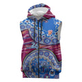 Brisbane Lions NAIDOC Week 2026 Sleeveless Zip Hoodie Australian Aboriginal Dot Art Dreamtime Pattern Style