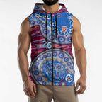 Brisbane Lions NAIDOC Week 2026 Sleeveless Zip Hoodie Australian Aboriginal Dot Art Dreamtime Pattern Style