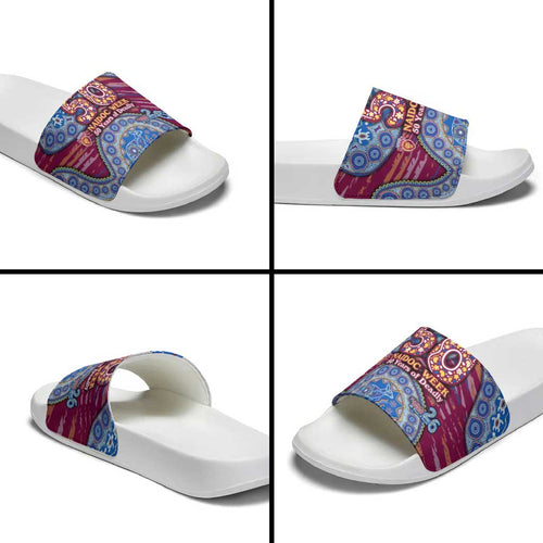 Brisbane Lions NAIDOC Week 2026 Slide Sandals Australian Aboriginal Dot Art Dreamtime Pattern Style