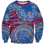 Brisbane Lions NAIDOC Week 2026 Sweatshirt Australian Aboriginal Dot Art Dreamtime Pattern Style