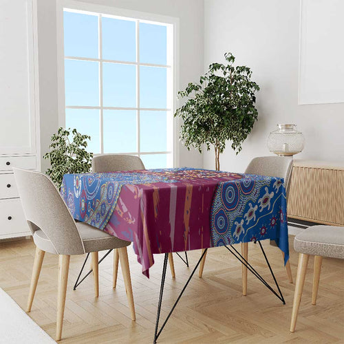 Brisbane Lions NAIDOC Week 2026 Tablecloth Australian Aboriginal Dot Art Dreamtime Pattern Style