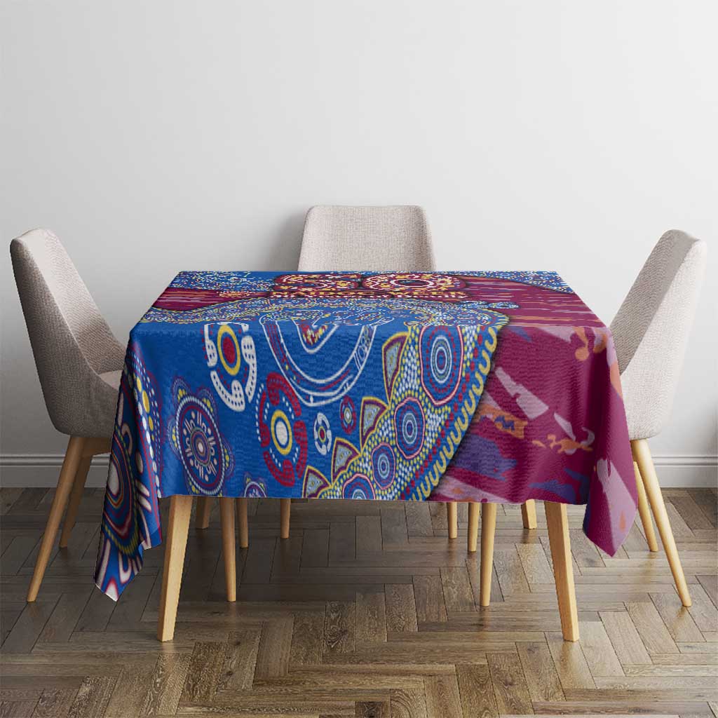 Brisbane Lions NAIDOC Week 2026 Tablecloth Australian Aboriginal Dot Art Dreamtime Pattern Style