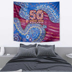 Brisbane Lions NAIDOC Week 2026 Tapestry Australian Aboriginal Dot Art Dreamtime Pattern Style