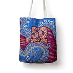 Brisbane Lions NAIDOC Week 2026 Tote Bag Australian Aboriginal Dot Art Dreamtime Pattern Style