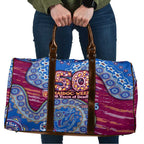 Brisbane Lions NAIDOC Week 2026 Travel Bag Australian Aboriginal Dot Art Dreamtime Pattern Style