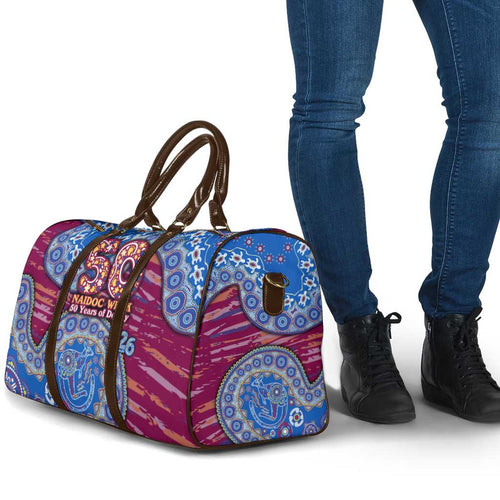 Brisbane Lions NAIDOC Week 2026 Travel Bag Australian Aboriginal Dot Art Dreamtime Pattern Style
