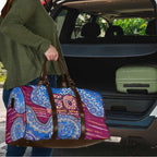 Brisbane Lions NAIDOC Week 2026 Travel Bag Australian Aboriginal Dot Art Dreamtime Pattern Style