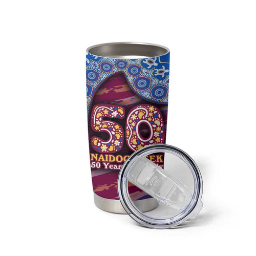 Brisbane Lions NAIDOC Week 2026 Tumbler Cup Australian Aboriginal Dot Art Dreamtime Pattern Style
