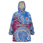 Brisbane Lions NAIDOC Week 2026 Wearable Blanket Hoodie Australian Aboriginal Dot Art Dreamtime Pattern Style