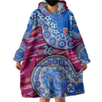 Brisbane Lions NAIDOC Week 2026 Wearable Blanket Hoodie Australian Aboriginal Dot Art Dreamtime Pattern Style