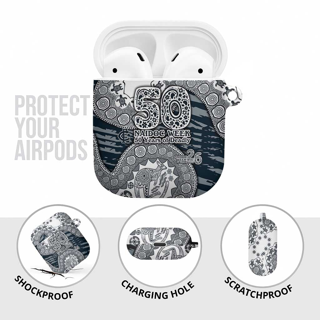 Carlton Blues NAIDOC Week 2026 AirPods Case Australian Aboriginal Dot Art Dreamtime Pattern Style