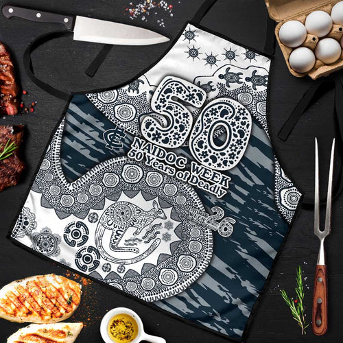 Carlton Blues NAIDOC Week 2026 Apron Australian Aboriginal Dot Art Dreamtime Pattern Style