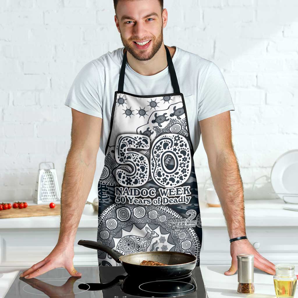 Carlton Blues NAIDOC Week 2026 Apron Australian Aboriginal Dot Art Dreamtime Pattern Style