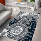 Carlton Blues NAIDOC Week 2026 Area Rug Australian Aboriginal Dot Art Dreamtime Pattern Style