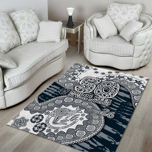 Carlton Blues NAIDOC Week 2026 Area Rug Australian Aboriginal Dot Art Dreamtime Pattern Style