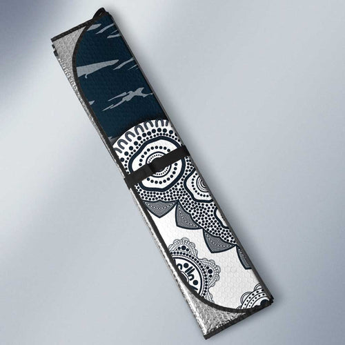 Carlton Blues NAIDOC Week 2026 Auto Sun Shade Australian Aboriginal Dot Art Dreamtime Pattern Style