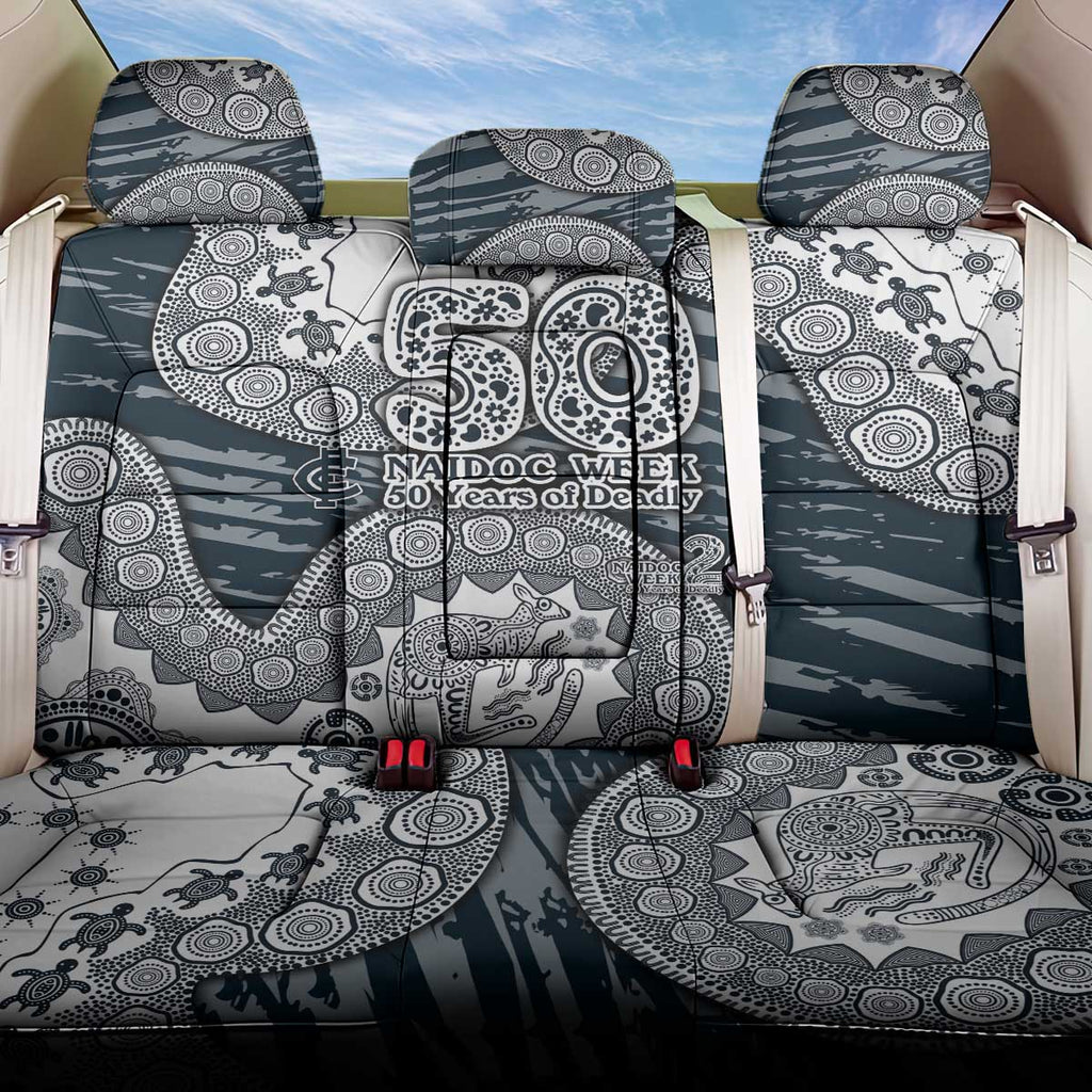 Carlton Blues NAIDOC Week 2026 Back Car Seat Cover Australian Aboriginal Dot Art Dreamtime Pattern Style