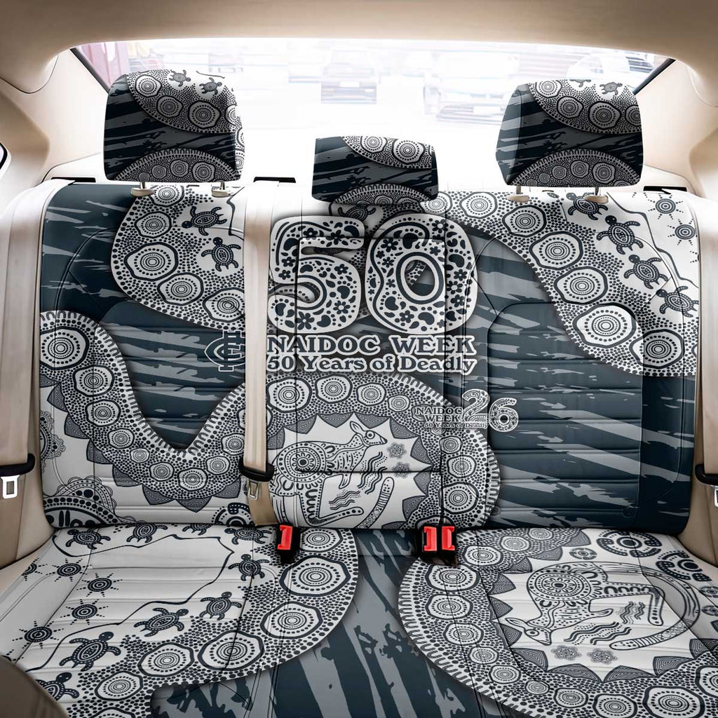 Carlton Blues NAIDOC Week 2026 Back Car Seat Cover Australian Aboriginal Dot Art Dreamtime Pattern Style