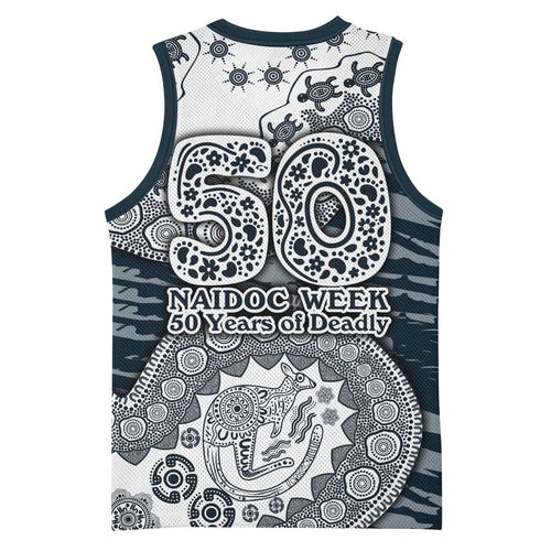 Carlton Blues NAIDOC Week 2026 Basketball Jersey Australian Aboriginal Dot Art Dreamtime Pattern Style