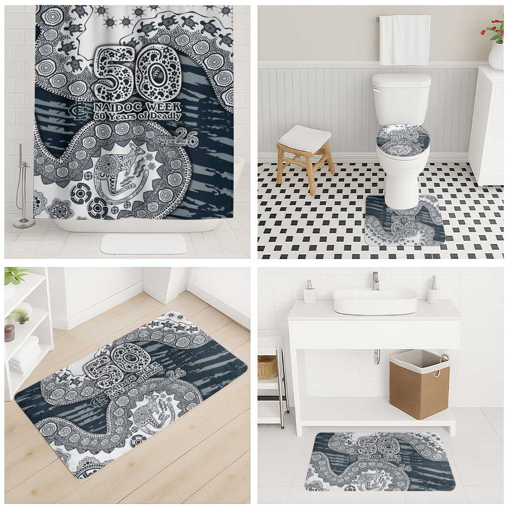 Carlton Blues NAIDOC Week 2026 Bathroom Set Australian Aboriginal Dot Art Dreamtime Pattern Style