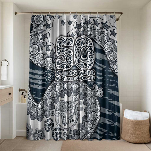 Carlton Blues NAIDOC Week 2026 Bathroom Set Australian Aboriginal Dot Art Dreamtime Pattern Style